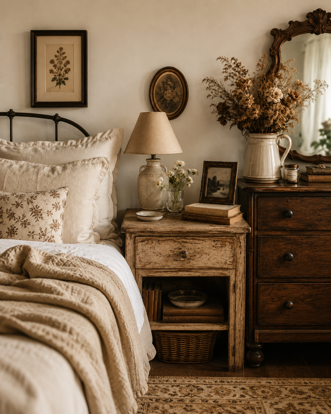 Vintage in the Bedroom: Soft Details That Make a Room Feel Restful