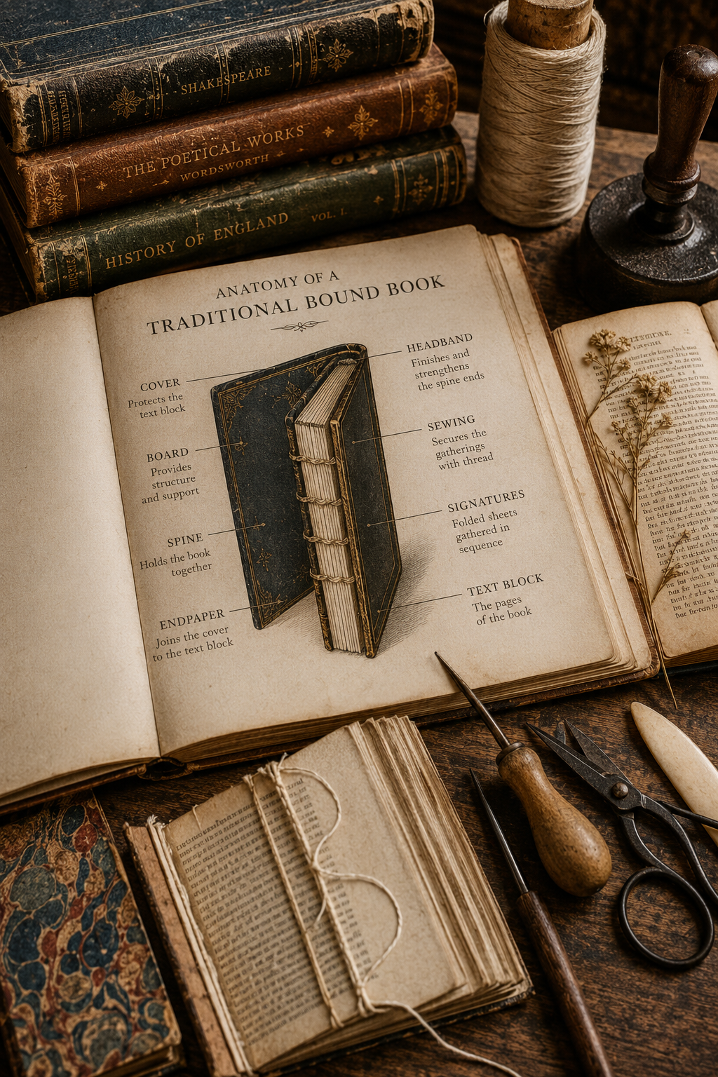 Cloth, Leather, Thread, and Glue: How Old Books Were Bound