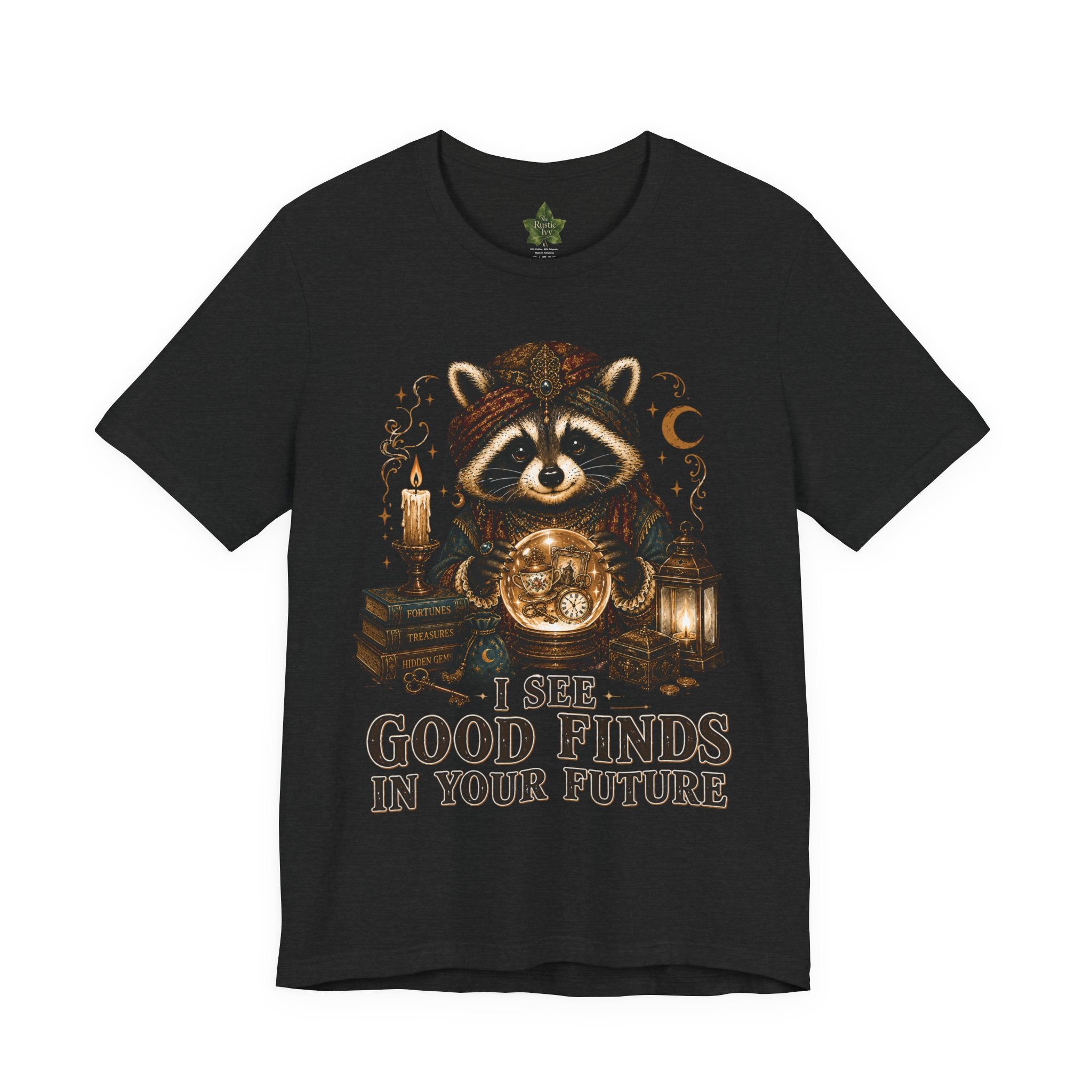 Fortune Teller Raccoon Shirt, Thrift Lover Crystal Ball Tee