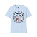 America Turns 250 Shirt 1776 2026 Patriotic Eagle 4th July Tee