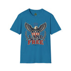 Title: Land of the Free Eagle Shirt, Patriotic 4th of July USA Tee