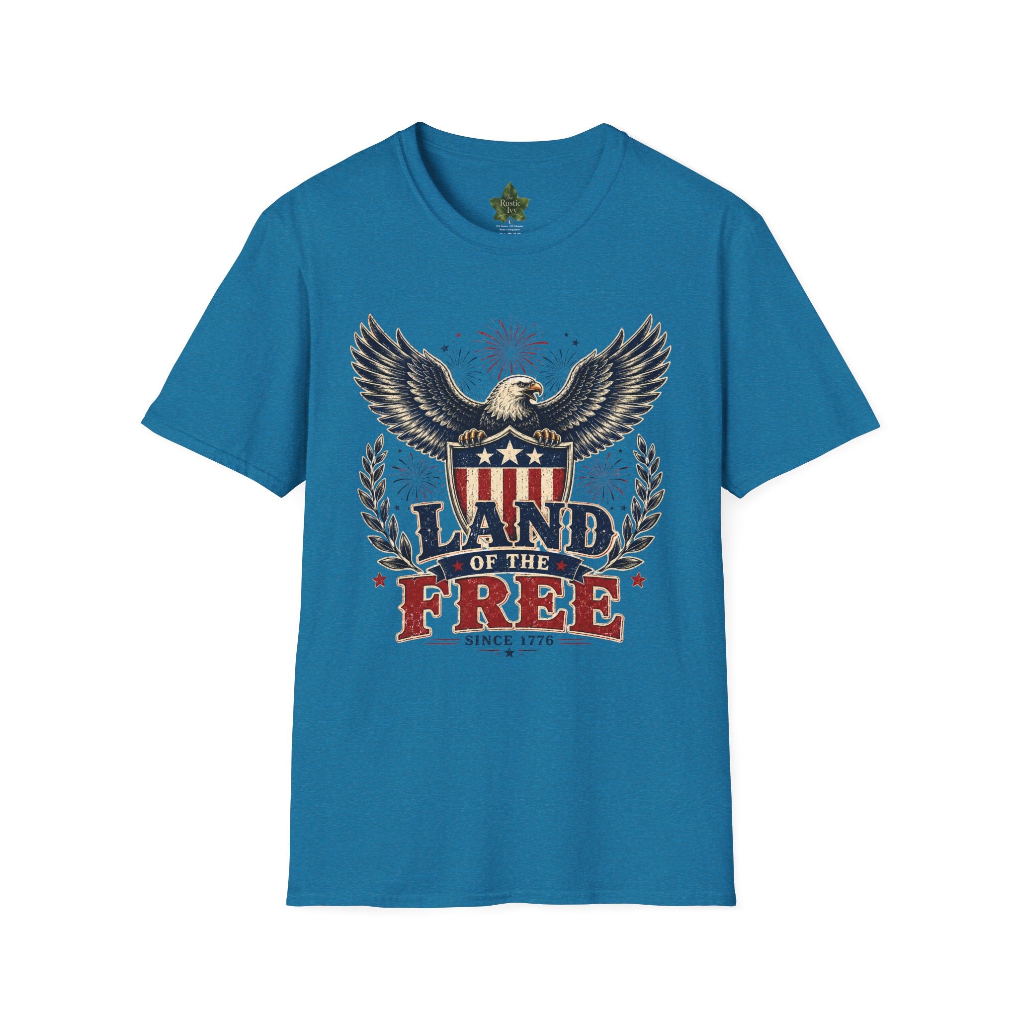 Title: Land of the Free Eagle Shirt, Patriotic 4th of July USA Tee