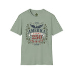 America Turns 250 Shirt 1776 2026 Patriotic Eagle 4th July Tee