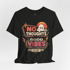 No Thoughts Just Vibes Ghost Shirt, Funny Retro Neon Tee