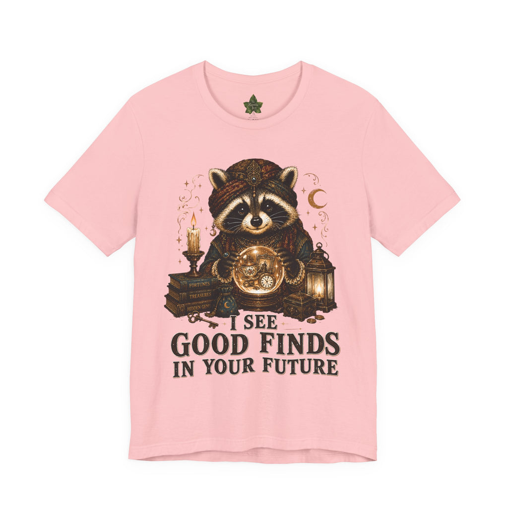 Fortune Teller Raccoon Shirt, Thrift Lover Crystal Ball Tee