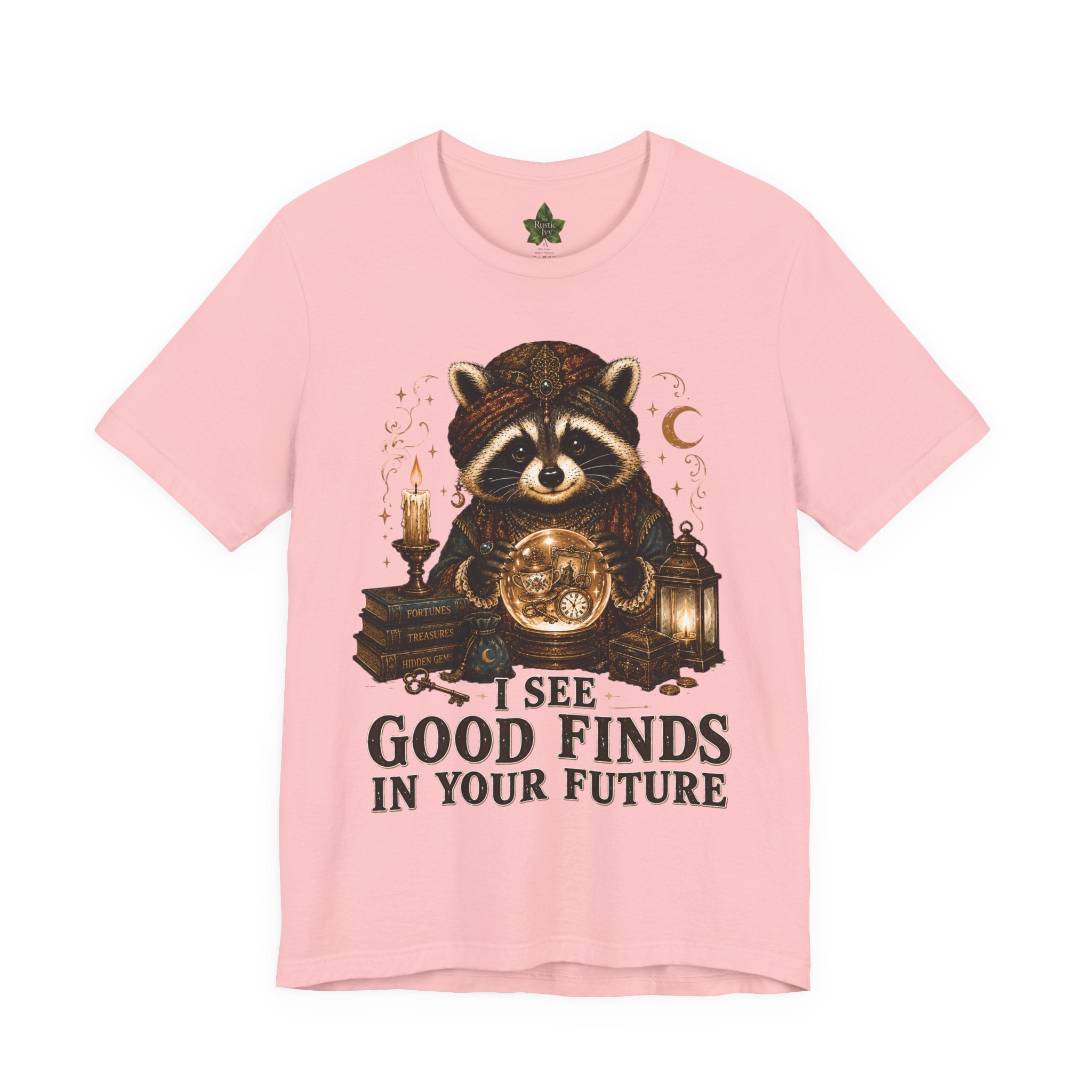 Fortune Teller Raccoon Shirt, Thrift Lover Crystal Ball Tee