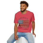 America 250 Shirt 1776 2026 Patchwork Flag Floral Patriotic Tee