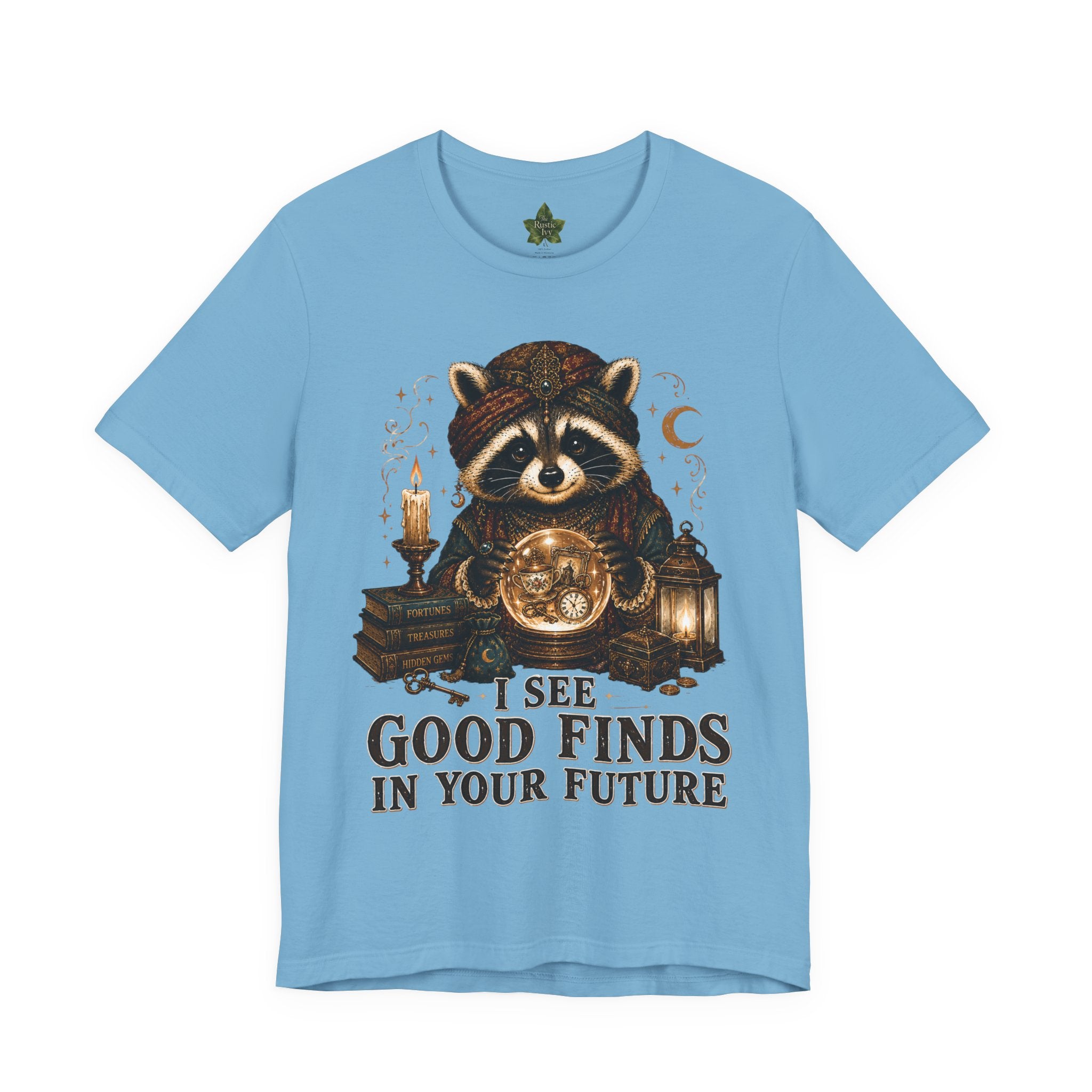 Fortune Teller Raccoon Shirt, Thrift Lover Crystal Ball Tee