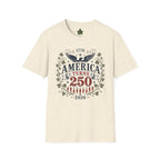 America Turns 250 Shirt 1776 2026 Patriotic Eagle 4th July Tee