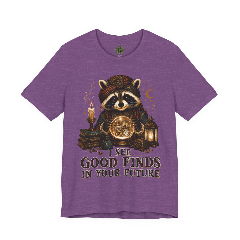 Fortune Teller Raccoon Shirt, Thrift Lover Crystal Ball Tee