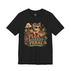 Flea Market Feral Shirt, Thrift Lover Orange Cat Graphic Tee