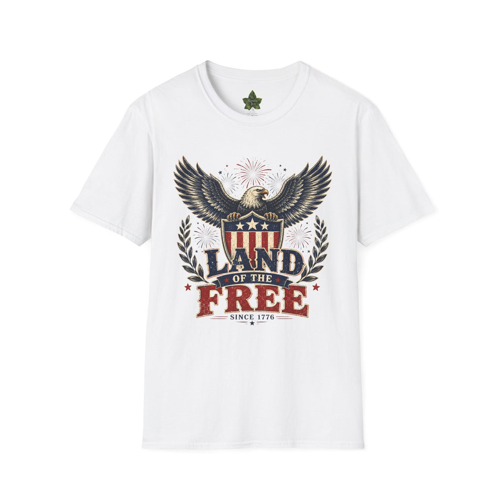Title: Land of the Free Eagle Shirt, Patriotic 4th of July USA Tee