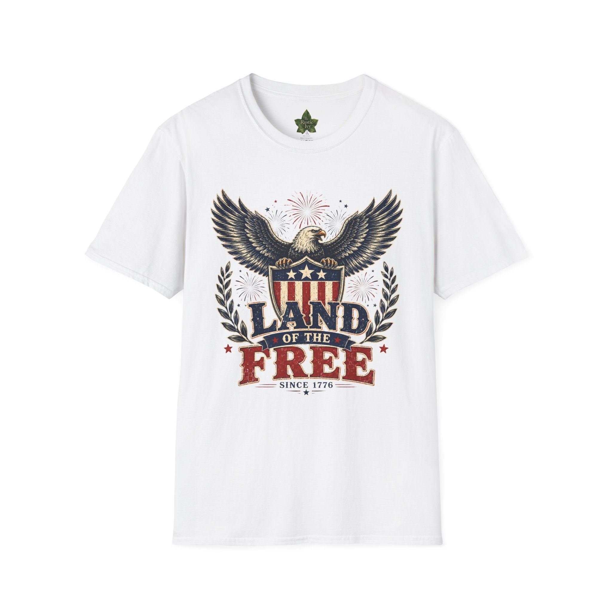 Title: Land of the Free Eagle Shirt, Patriotic 4th of July USA Tee