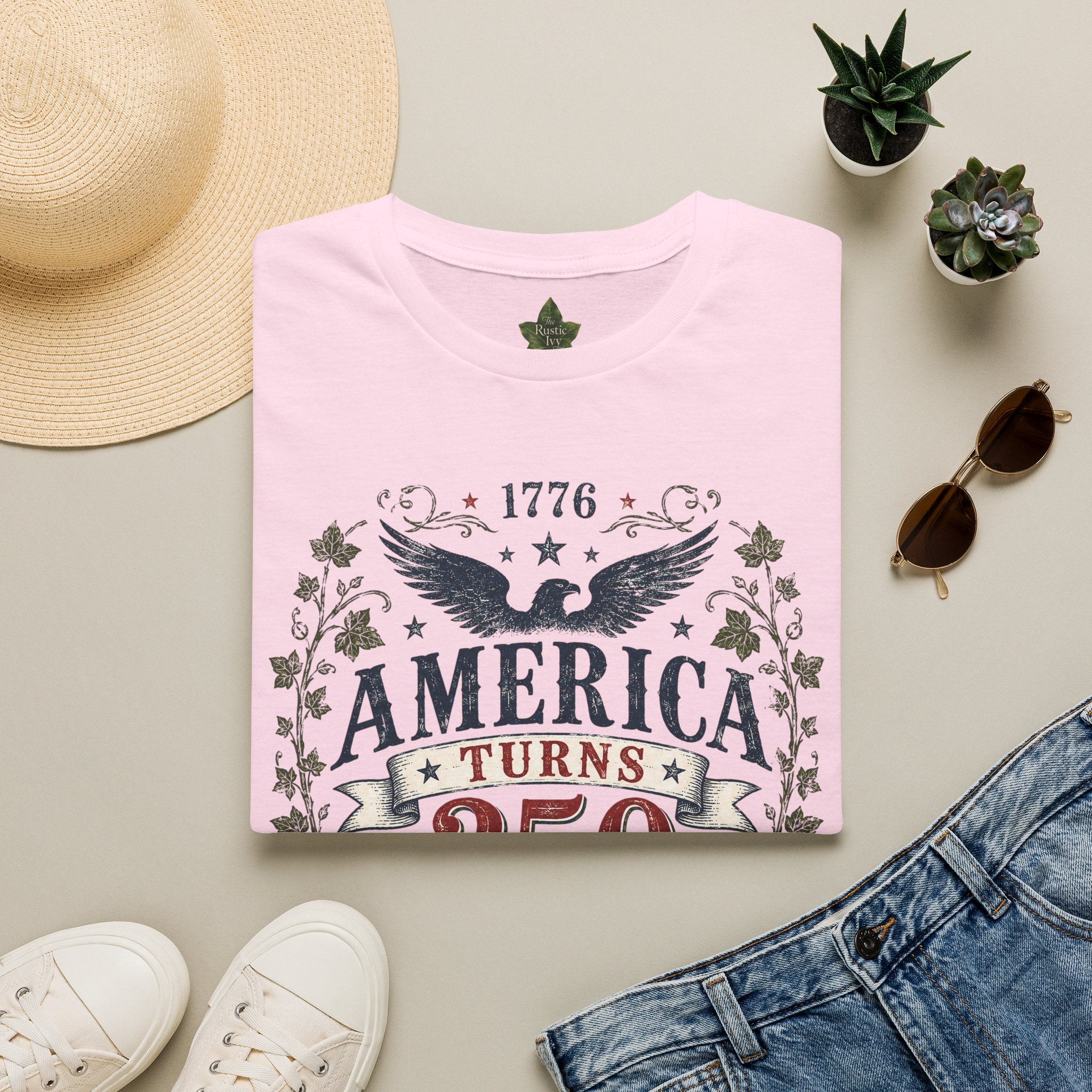 America Turns 250 Shirt 1776 2026 Patriotic Eagle 4th July Tee