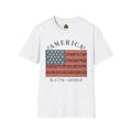 America 250 Shirt 1776 2026 Patchwork Flag Floral Patriotic Tee
