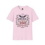 America Turns 250 Shirt 1776 2026 Patriotic Eagle 4th July Tee