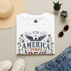 America Turns 250 Shirt 1776 2026 Patriotic Eagle 4th July Tee