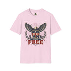 Title: Land of the Free Eagle Shirt, Patriotic 4th of July USA Tee