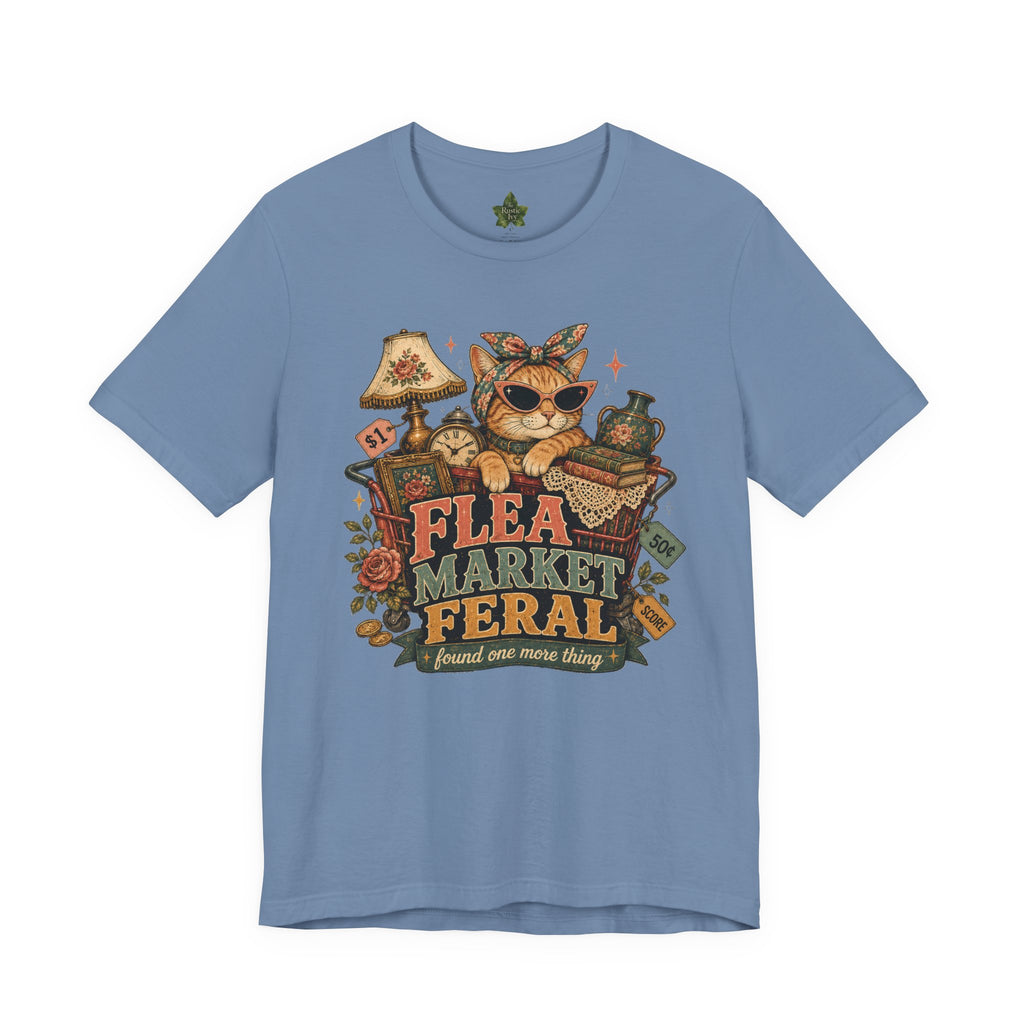 Flea Market Feral Shirt, Thrift Lover Orange Cat Graphic Tee