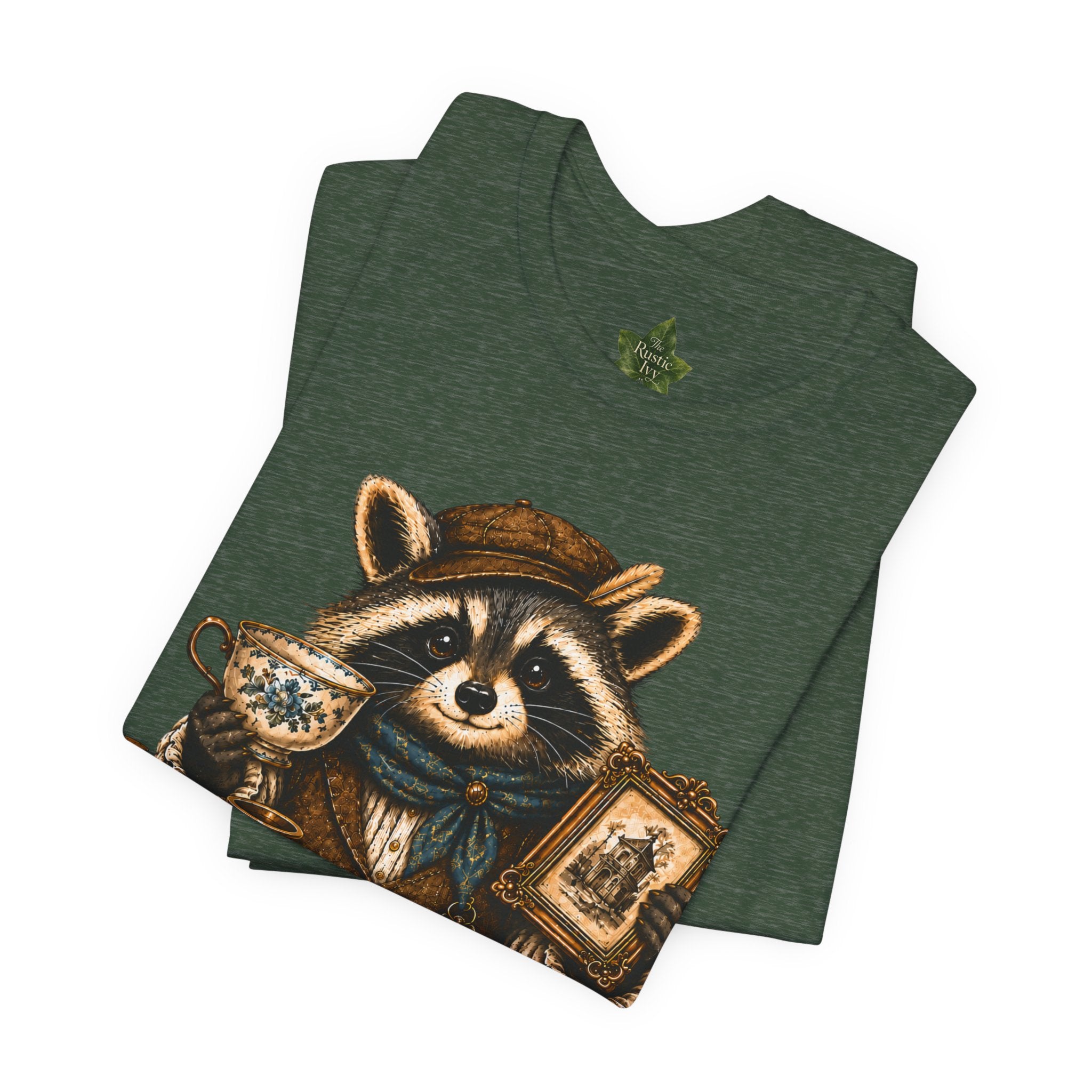 Respect The Rescue Raccoon Tee, Vintage Thrift Lover Shirt, Estate Sale Gift