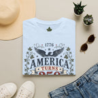 America Turns 250 Shirt 1776 2026 Patriotic Eagle 4th July Tee