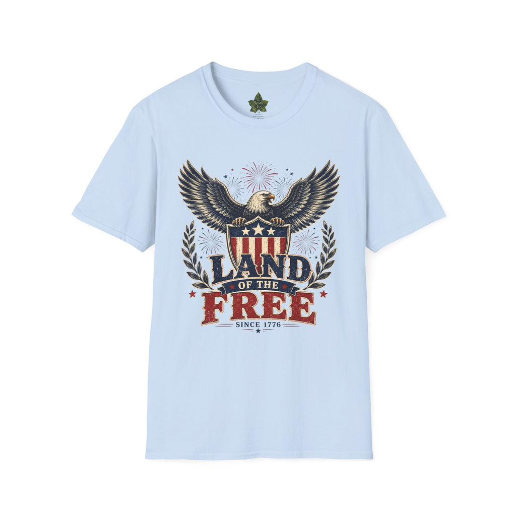 Title: Land of the Free Eagle Shirt, Patriotic 4th of July USA Tee