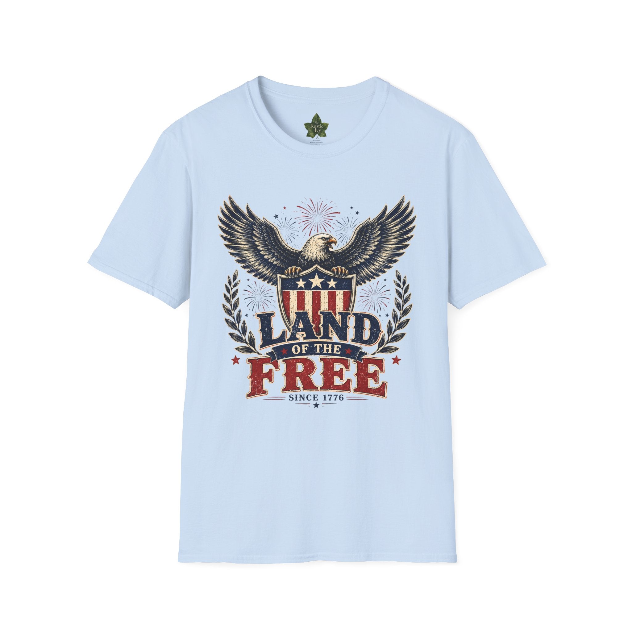 Title: Land of the Free Eagle Shirt, Patriotic 4th of July USA Tee