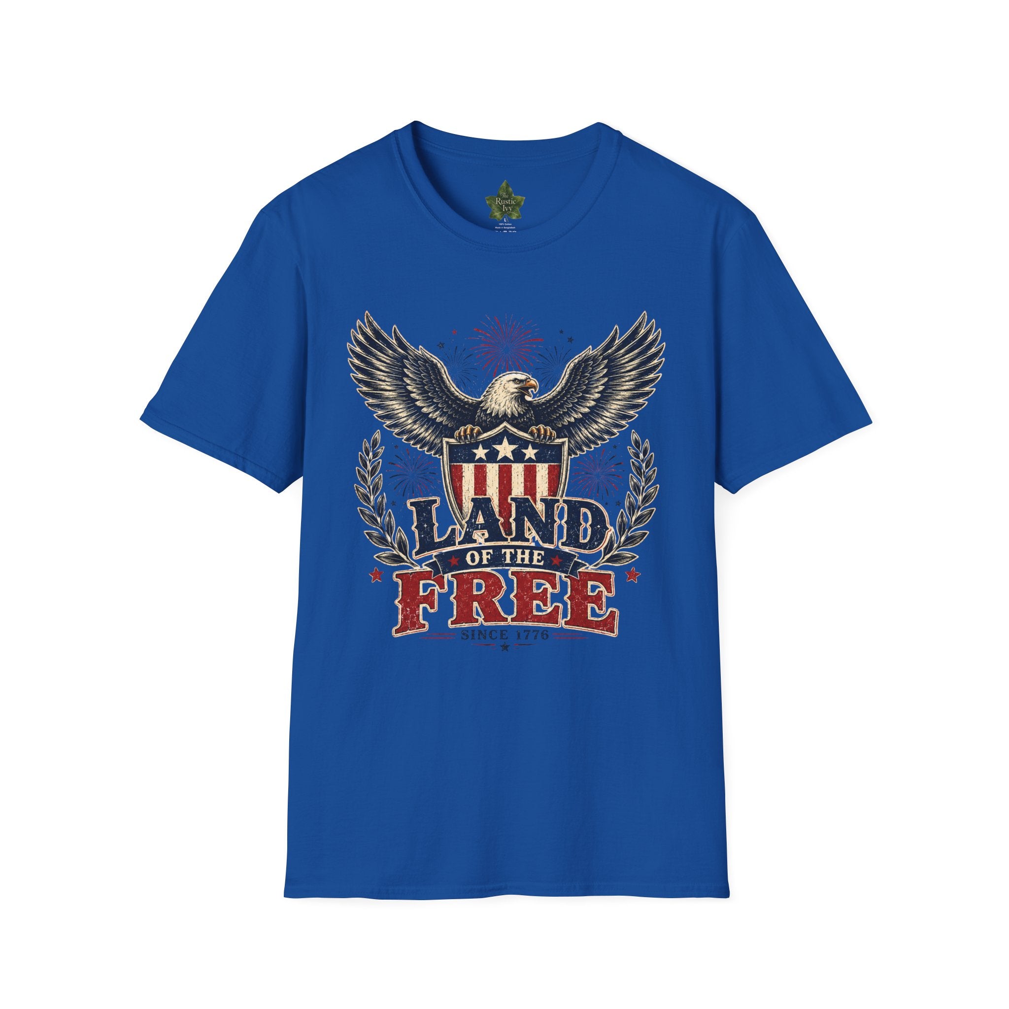 Title: Land of the Free Eagle Shirt, Patriotic 4th of July USA Tee