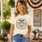 America 250 Shirt, 1776 2026 Patriotic Eagle Tee, Fourth of July Tee