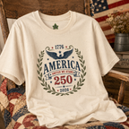 America 250 Shirt, 1776 2026 Patriotic Eagle Tee, Fourth of July Tee