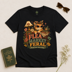 Flea Market Feral Shirt, Thrift Lover Orange Cat Graphic Tee