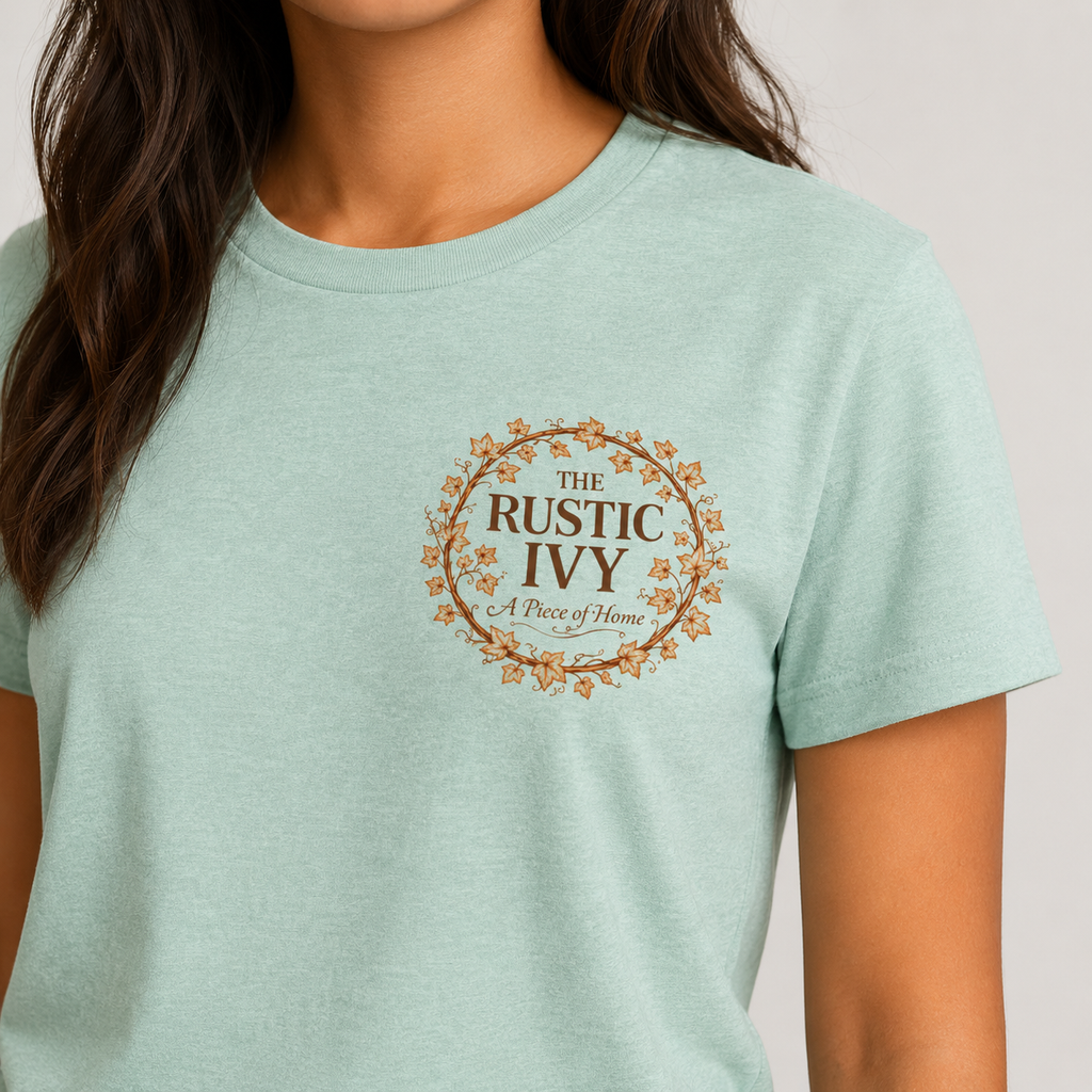 The Rustic Ivy Logo Tee, Vintage Ivy Farmhouse Shirt
