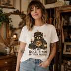 Good Finds Raccoon Graphic Tee, Vintage Thrift Lover Shirt
