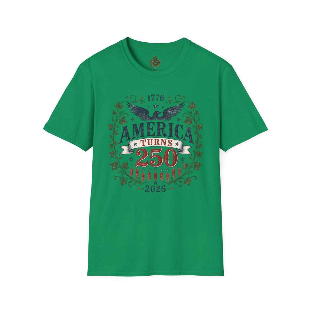 America Turns 250 Shirt 1776 2026 Patriotic Eagle 4th July Tee