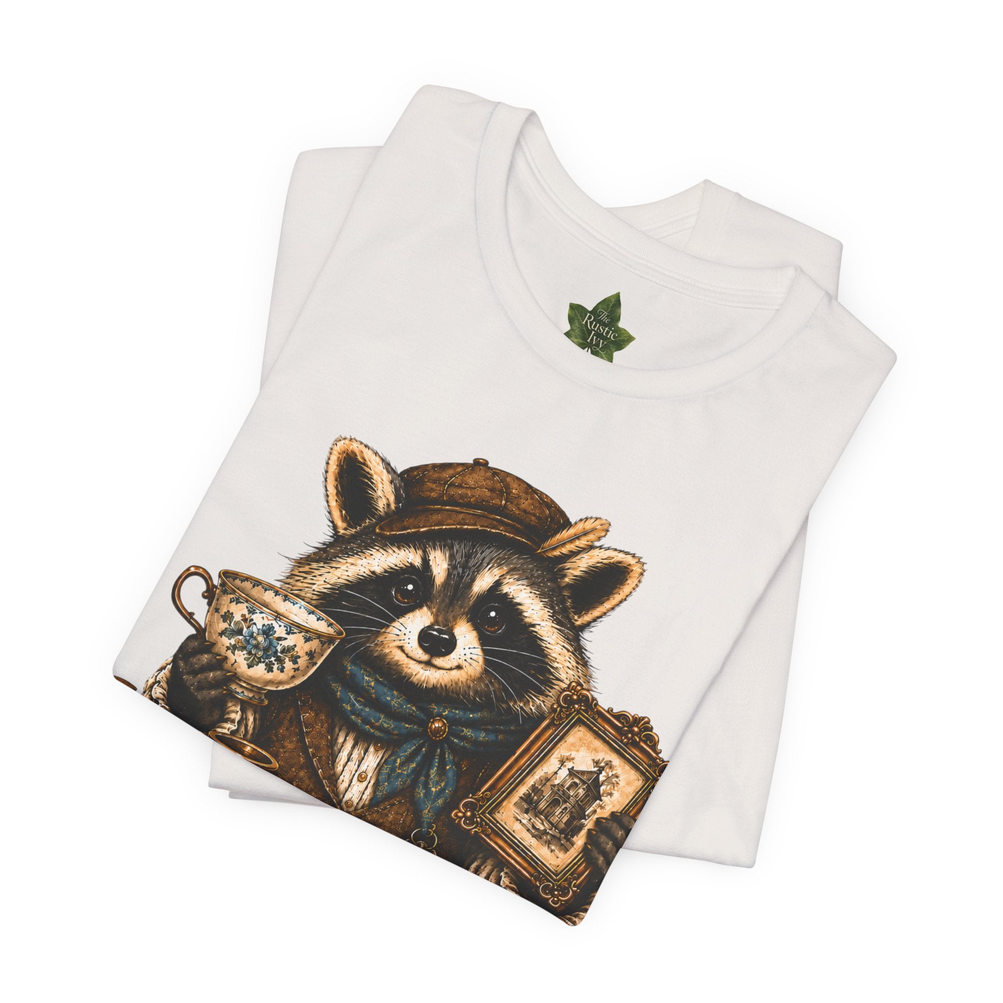 Respect The Rescue Raccoon Tee, Vintage Thrift Lover Shirt, Estate Sale Gift