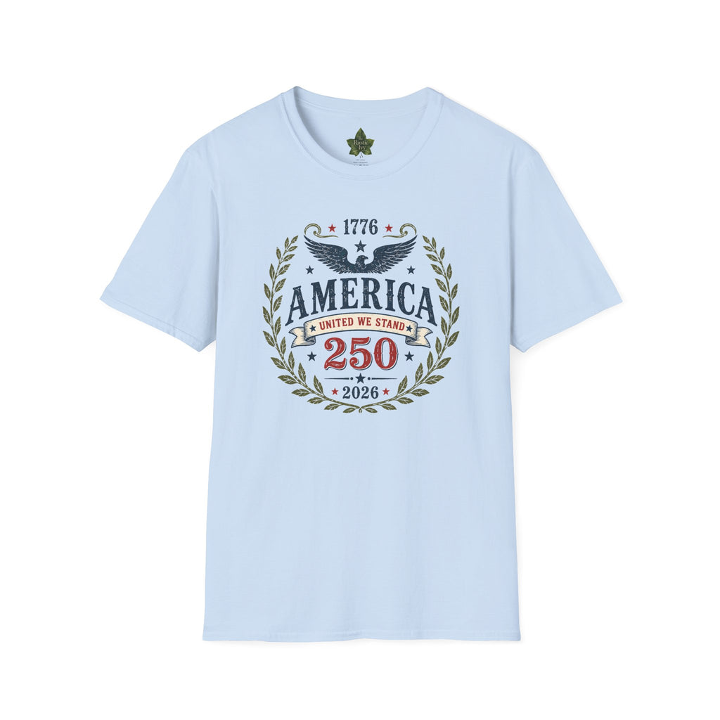 America 250 Shirt 1776 2026 United We Stand Patriotic Eagle Tee