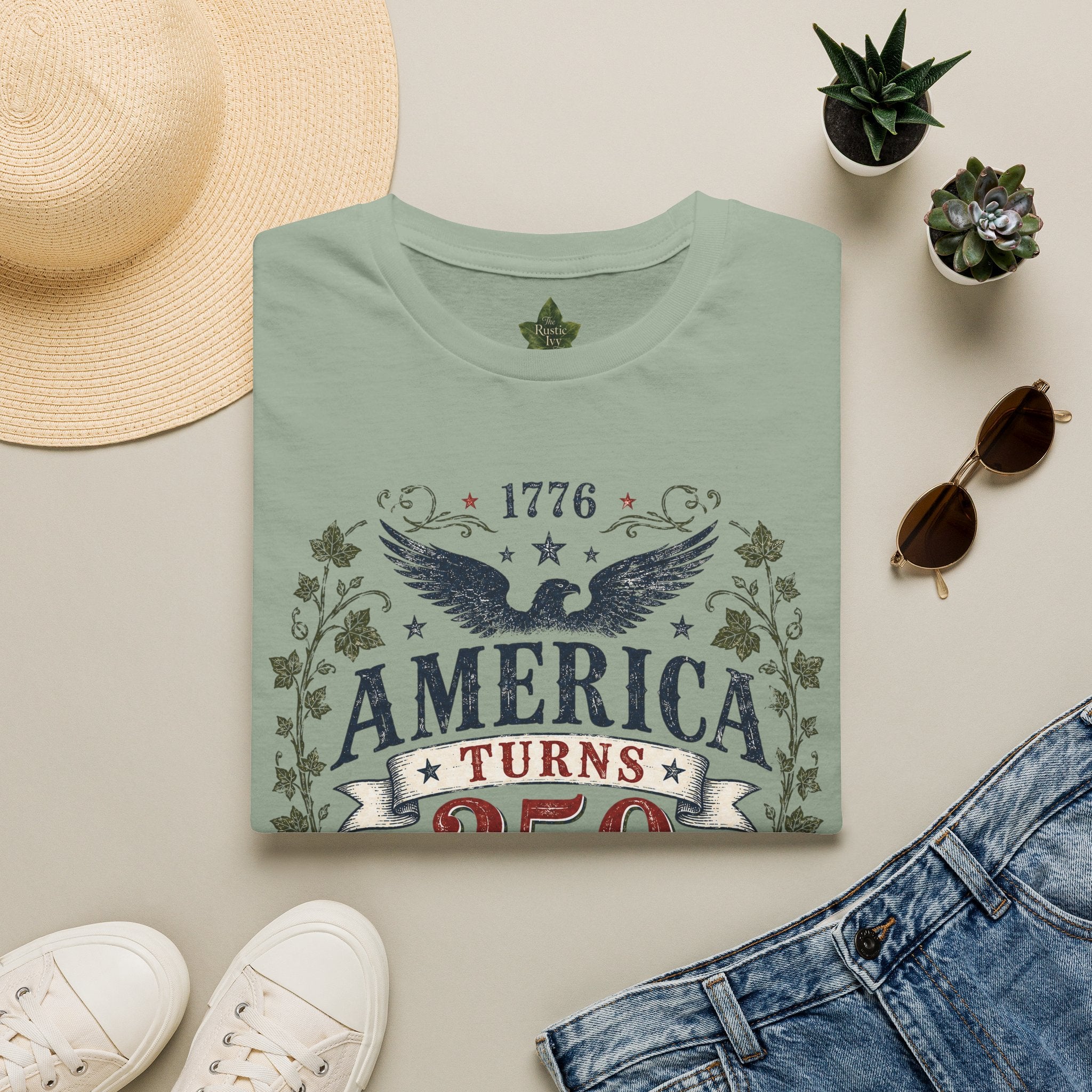 America Turns 250 Shirt 1776 2026 Patriotic Eagle 4th July Tee