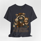 Respect The Rescue Raccoon Tee, Vintage Thrift Lover Shirt, Estate Sale Gift