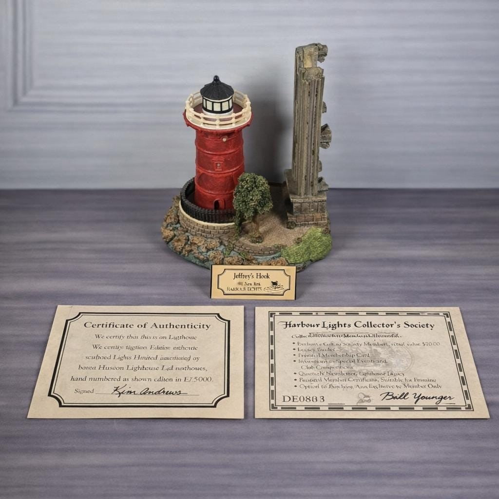 Harbour Lights Jeffreys Hook Lighthouse 1997 w/ COA