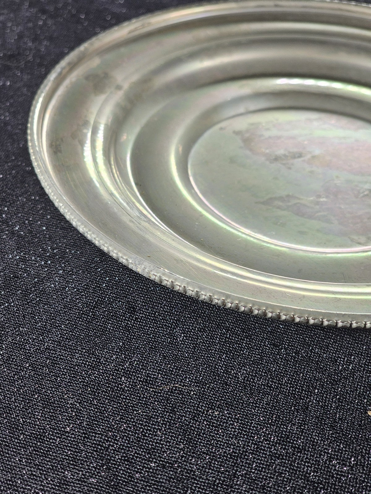 MCM Vintage BW Buenilum Hand Forged Hammered Aluminum Plate 6 1/2" Collectible