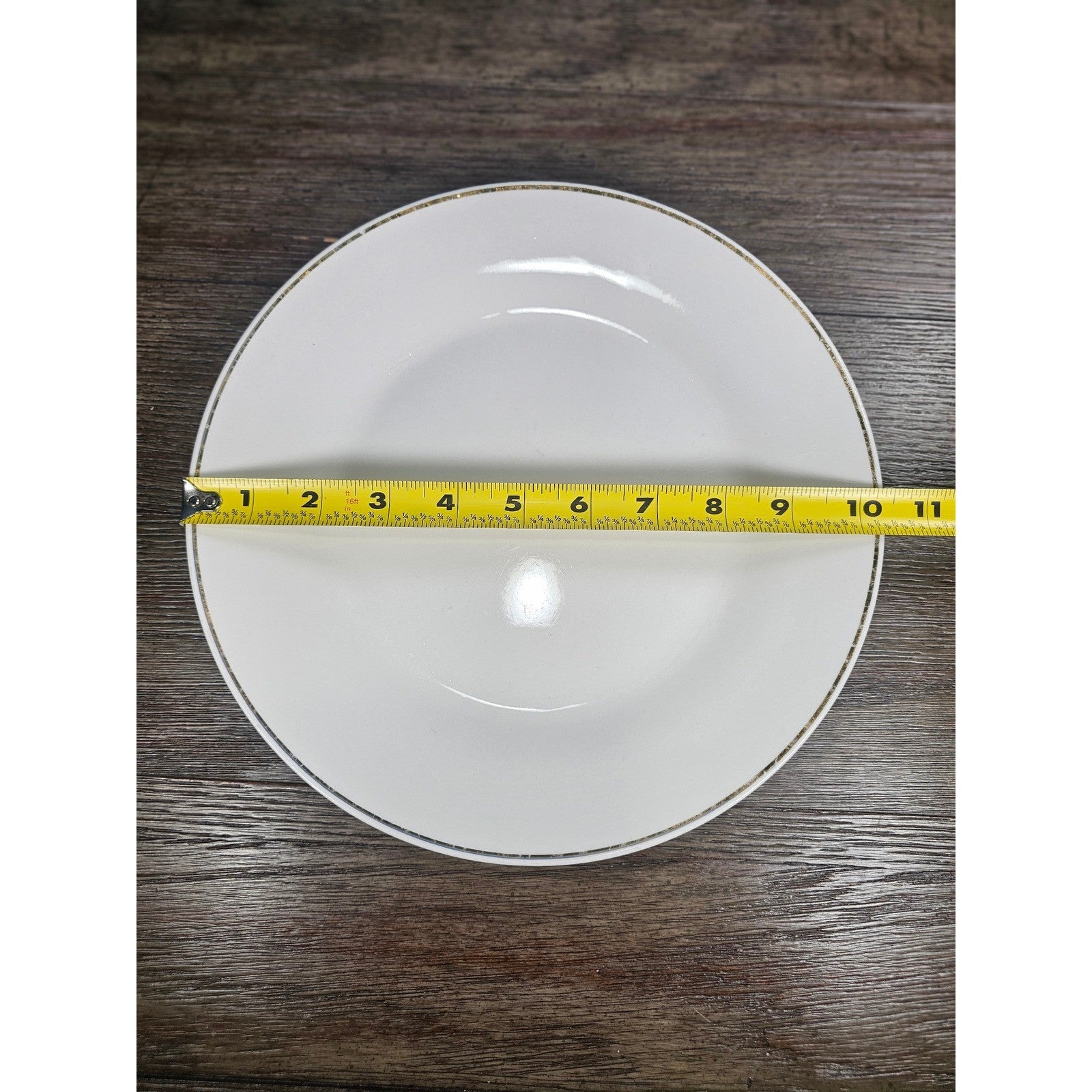 Royal Norfolk White Dinner Plate 10 Inch Gold Rim Hand Wash Only