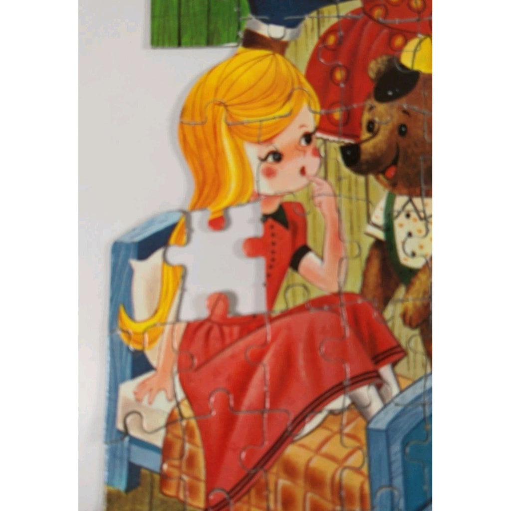 Vintage Harrett Gilmar Goldilocks Puzzle Missing One Piece Mid Century Toy