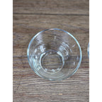 Set of 2 Clear Glass Dessert Bowls | Small Vintage Style Serving Cups 3x4