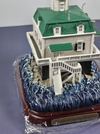 Lefton Lost Lights Bridgeport Harbor Lighthouse Figurine With Tin & COA