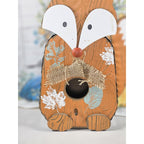 Autumn Fox Birdhouse and Garden Flag Set Rustic Fall Yard Decor