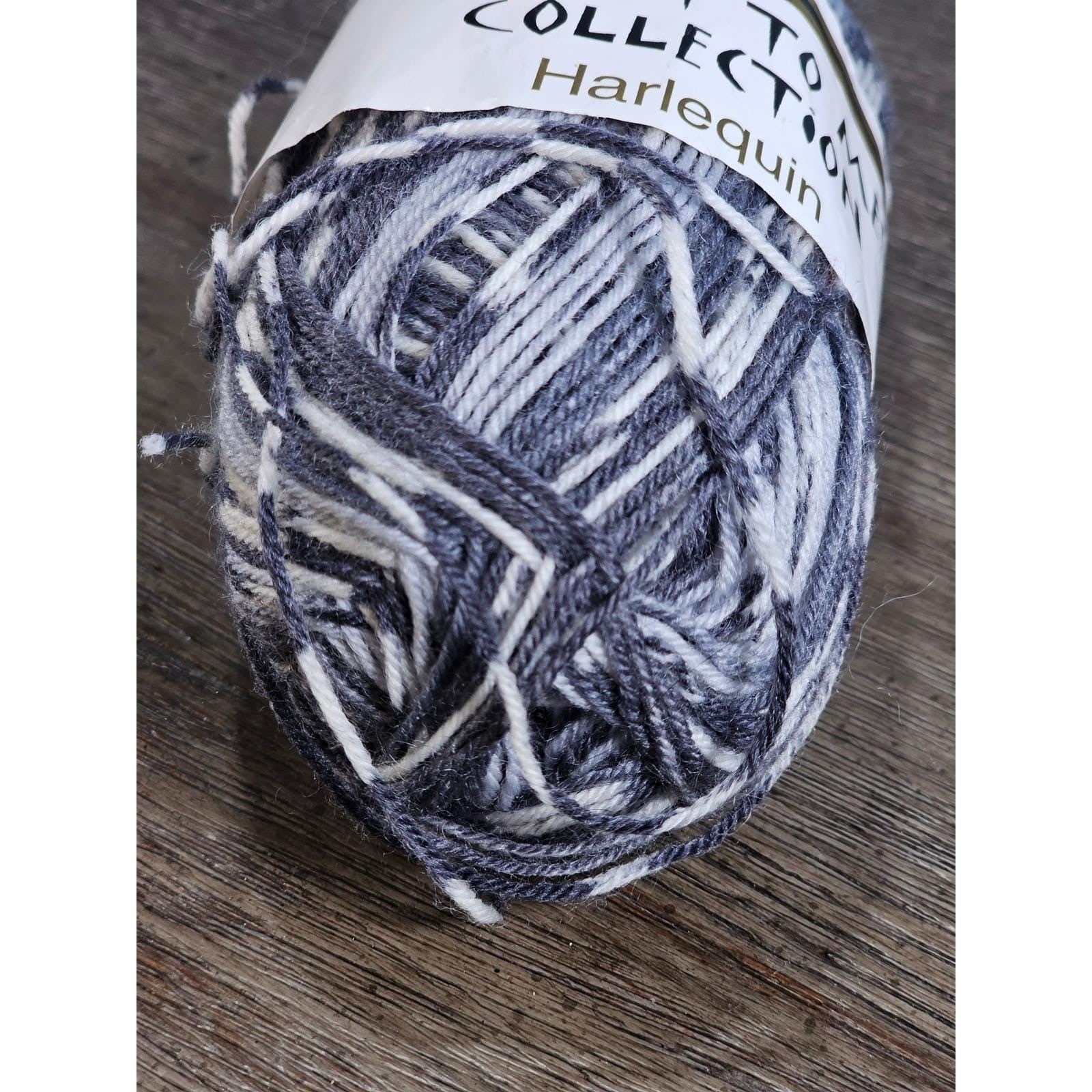 Sock It To Me Harlequin Gray Sock Yarn Wool Nylon Italy 230 Yards