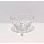 Princess House Fantasia Cup Poinsettia Crystal Pedestal Glass