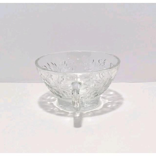 Princess House Fantasia Cup Poinsettia Crystal Pedestal Glass
