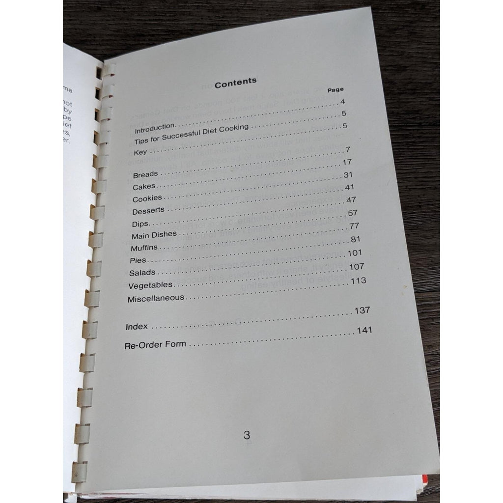 Diet Recipes from Doris Kitchen Spiral Cookbook 1988 Vintage