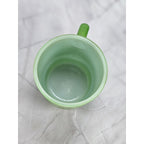 Vintage Anchor Hocking Green Stackable Mug Oven-Proof Glass 3.5"